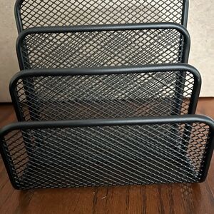 10/$10 Black Mesh Desk Organizer